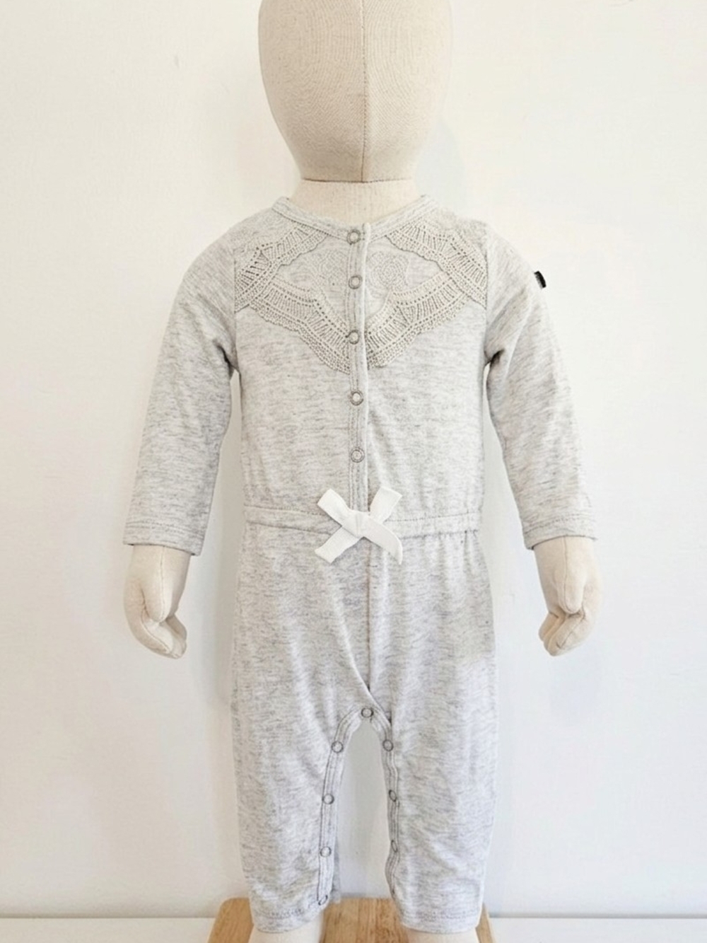 7 For All Mankind Infant Romper With Lace Detail. Size 3-6 Months